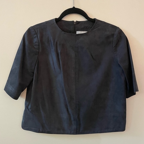 NELLIE PARTOW 100% Genuine Leather Shirt Size 4 - Picture 1 of 4